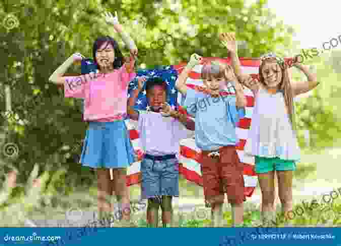 A Group Of Joyful Black Children Holding Hands And Waving Flags During A Parade Love Is All Around (Brown Baby Parade)