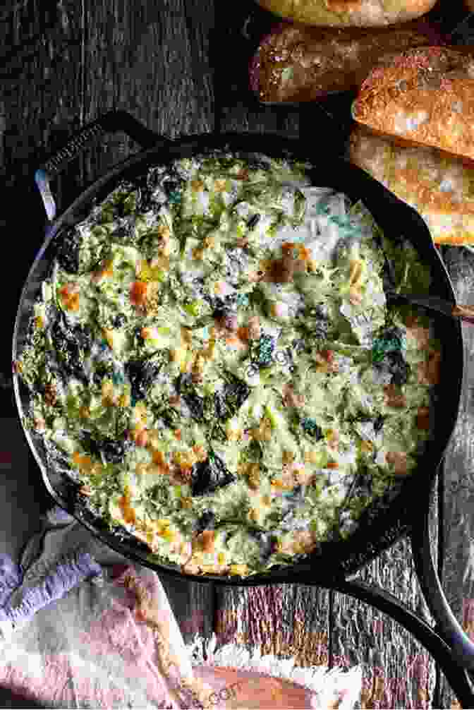 Creamy Spinach And Artichoke Dip With Melted Cheese Quick Easy Greek Yogurt Recipes: 47 Delicious Almost Vegetarian Greek Yogurt Dishes For Breakfast Lunch And Dinner (Quick Easy Meatless Recipes 4)