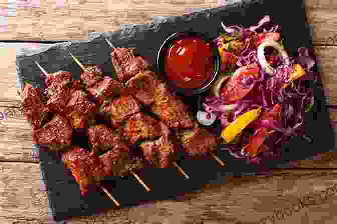 Skewers Of Suya, A Popular Nigerian Street Food Made With Grilled, Seasoned Meat The Super Easy Nigerian Recipes Cookbook With Perfect For You If You Want Learn How To Cook